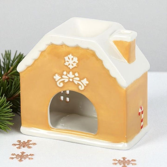 Keramische Gingerbread House Waxburner – Limited Edition Kerstdecoratie