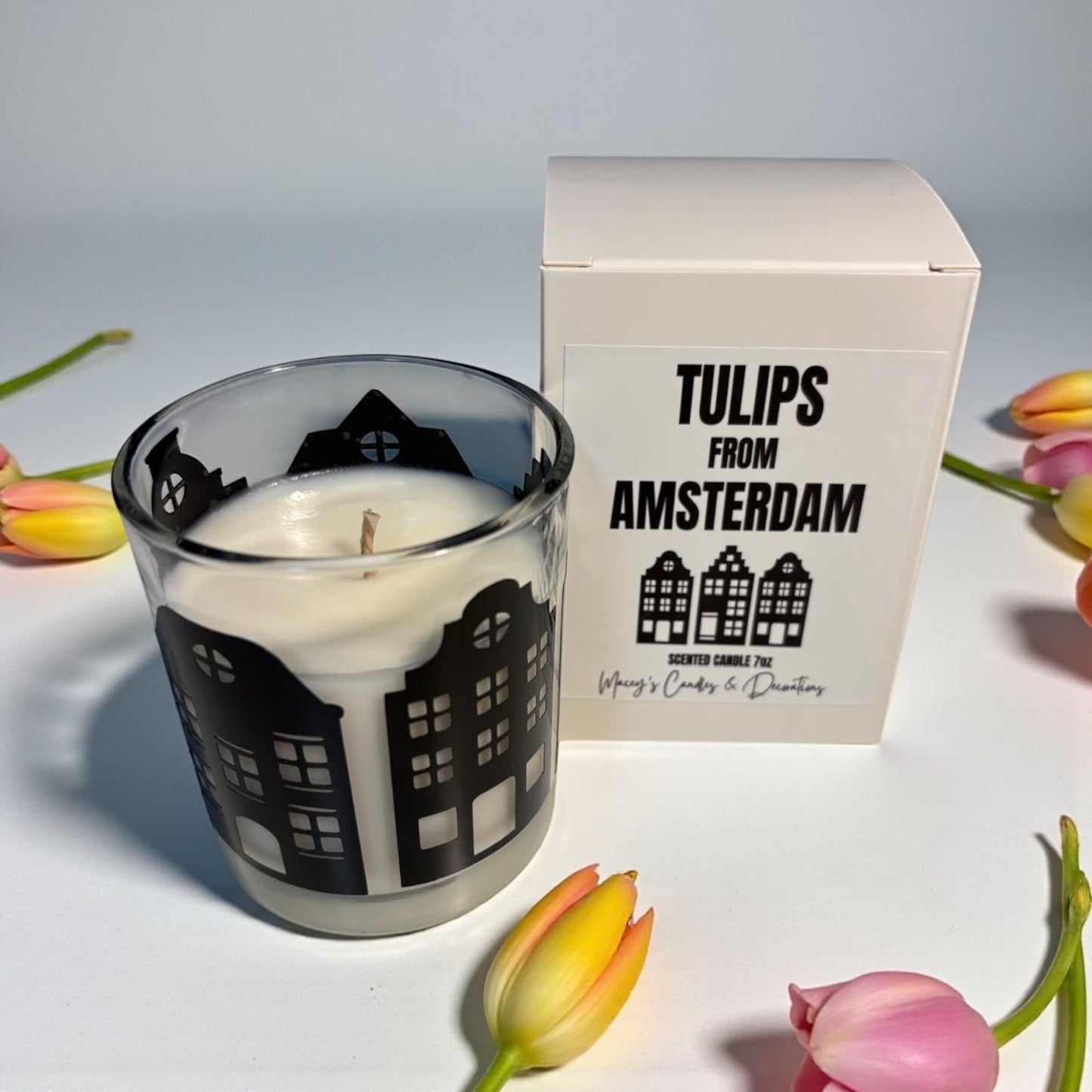 Tulips from Amsterdam Candle – Handgemaakte sojakaars met tulpengeur