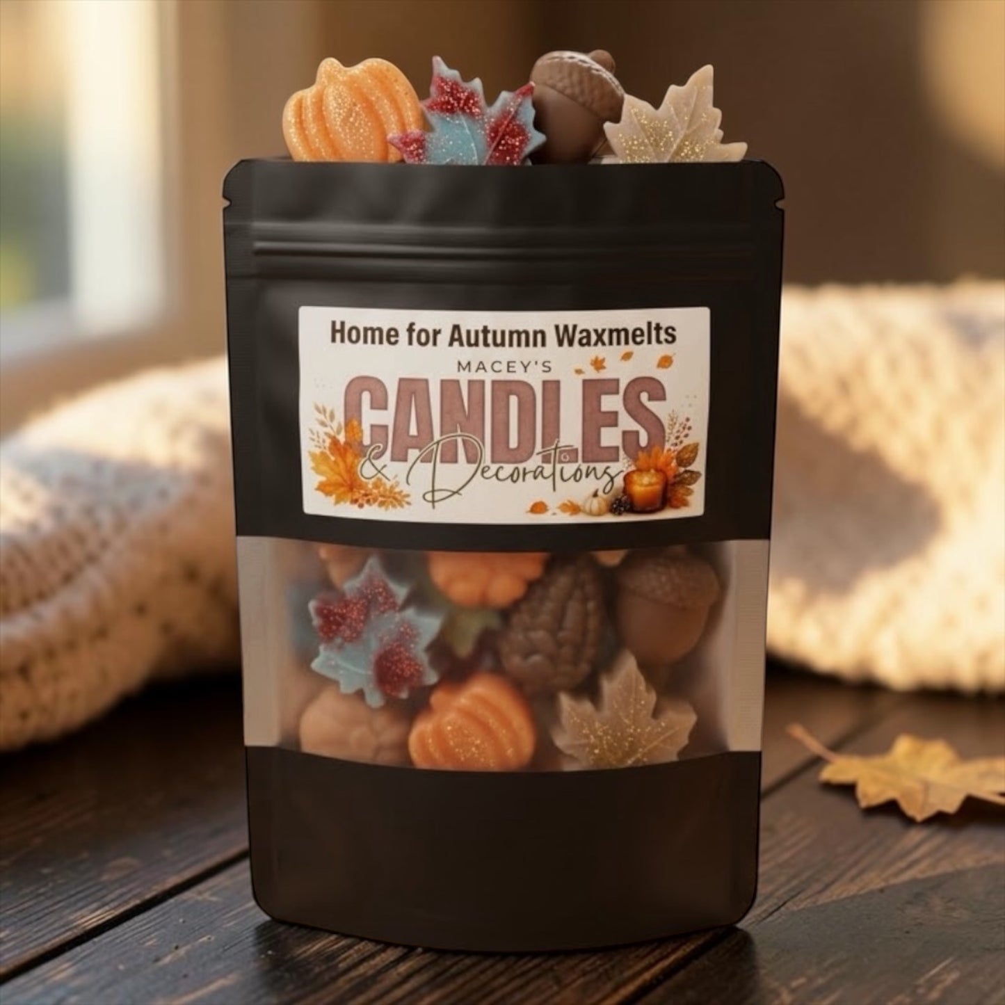 Macey's Candles Home for Autumn waxmelts zakje met keuze uit Sweet Pumpkin, Bakery Mix en Kaneel