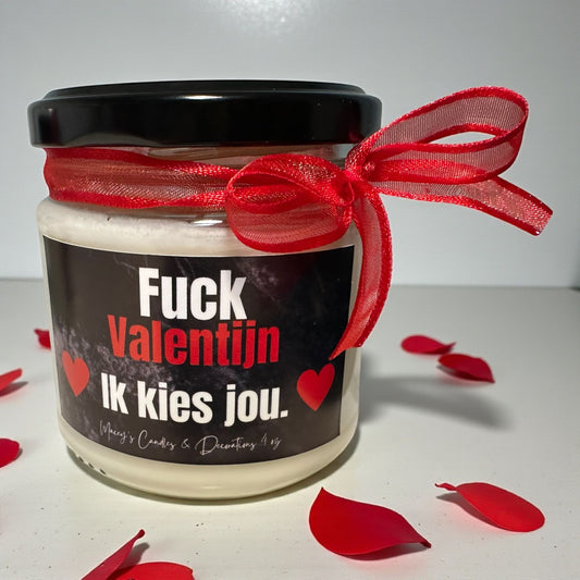 Anti-Valentijn Sojakaars 200 ml – Grappige Kaars met verborgen tekst
