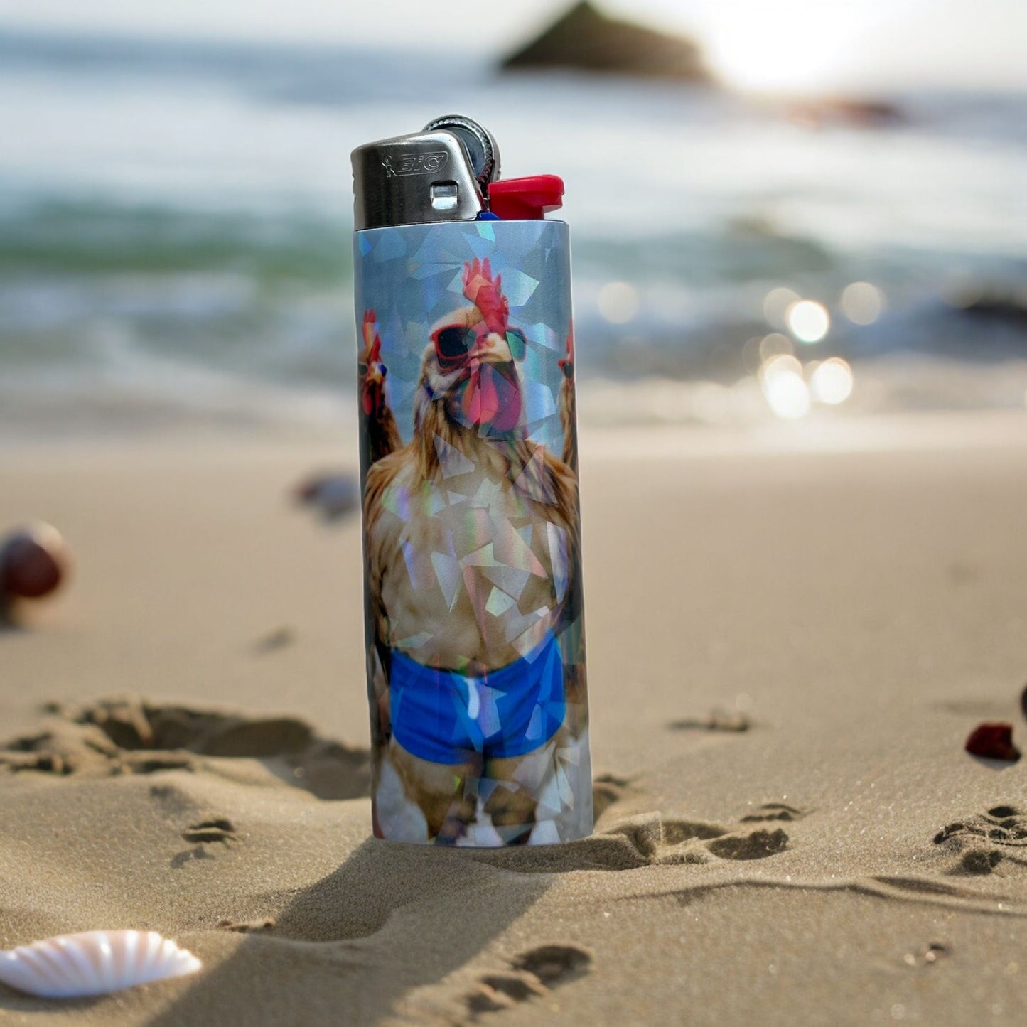 Maxi wegwerp aansteker Kip in zwembroek