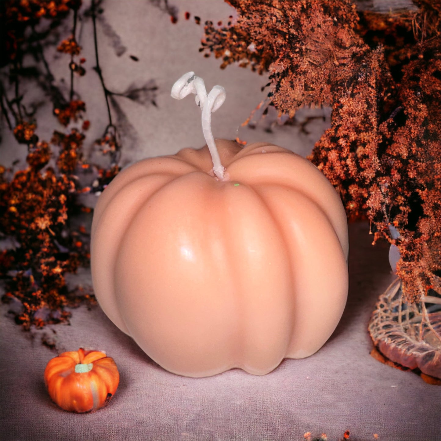 Pompoen kaarsje met de herfstgeur van Pumkin Spice