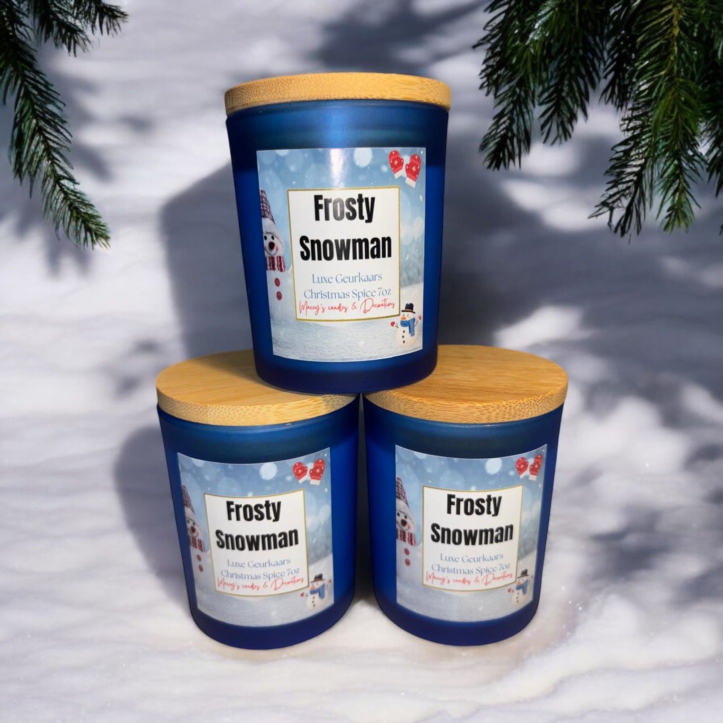 Frosty Snowman Luxe Geurkaars 7oz (X-Mas Spice)