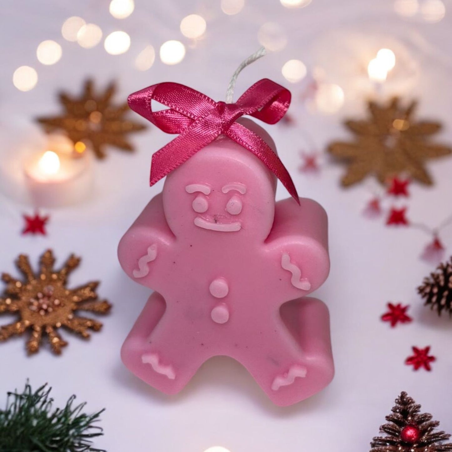Kerst Kaarsjes (Peperkoekje, sneeuwpop, bubble kerstboom)
