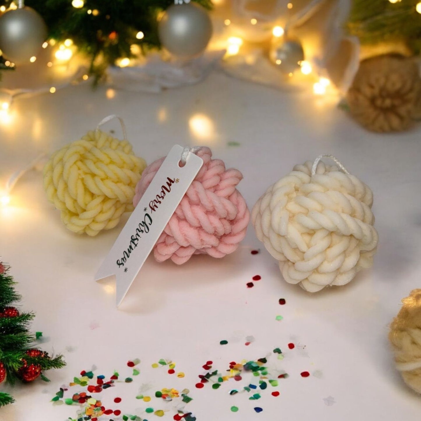 Kerst Kaarsjes (kerstboom, wantje,sneeuwvlok)