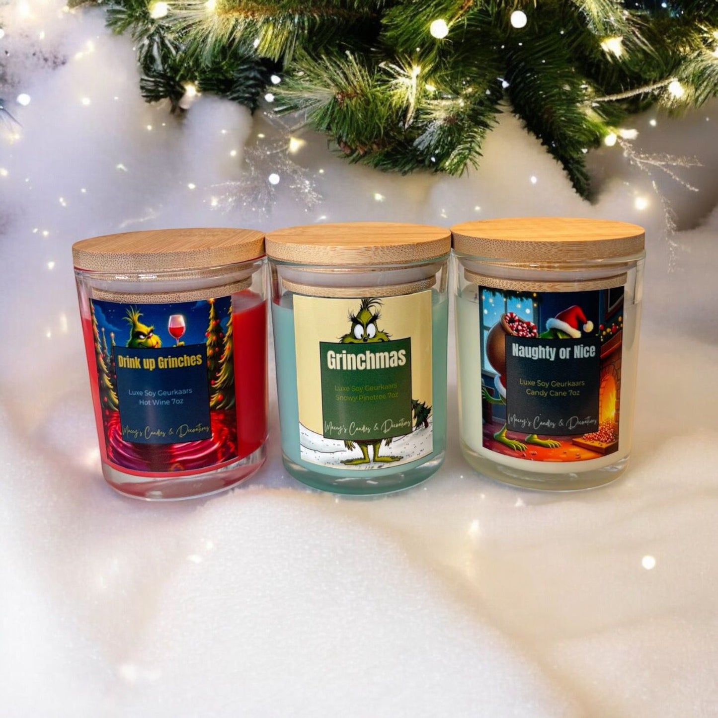 Grinchmas Geurkaars 7oz (snowy pinetree)