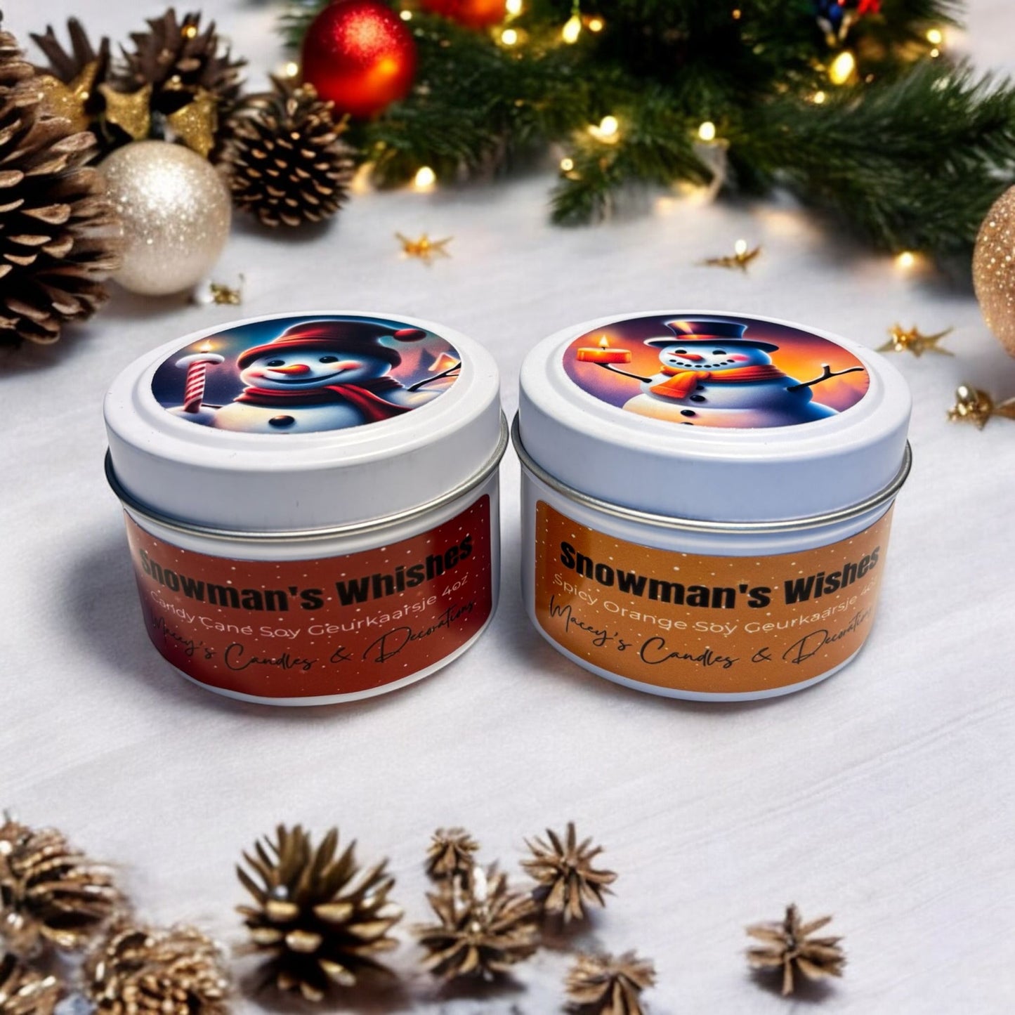 Snowman’s Whishes Geschenkset 2-pack Geurkaarsjes 4oz