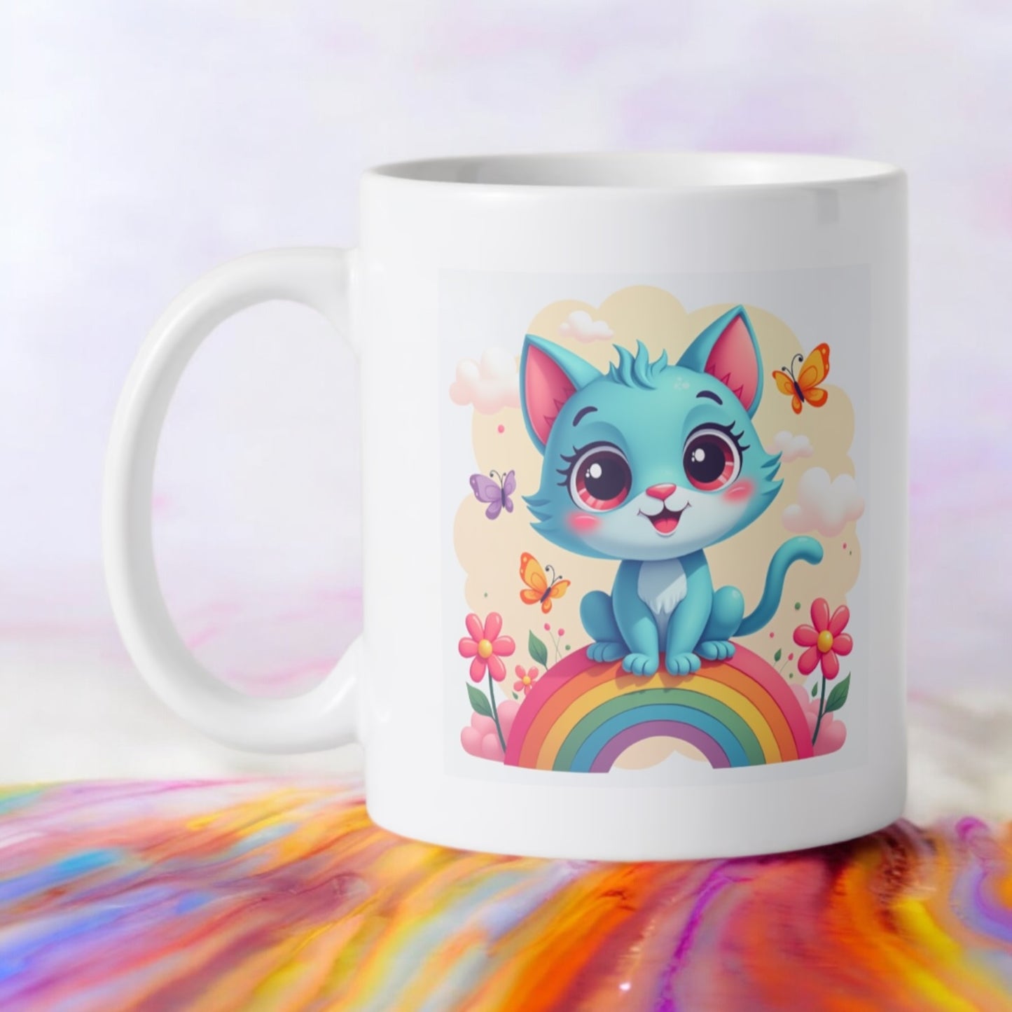 Rainbow Kitty Mok/Beker 350ml