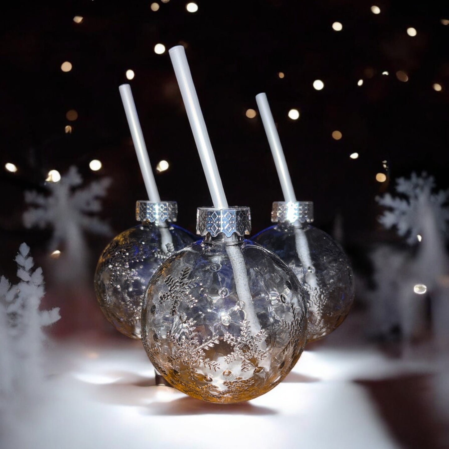 Glazen Kerstbal Drinkbeker (300ml)