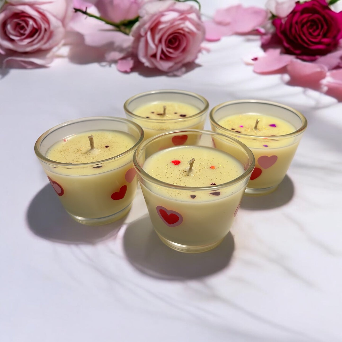 Love Potion kaars in glas (4oz) Roos & Vanille