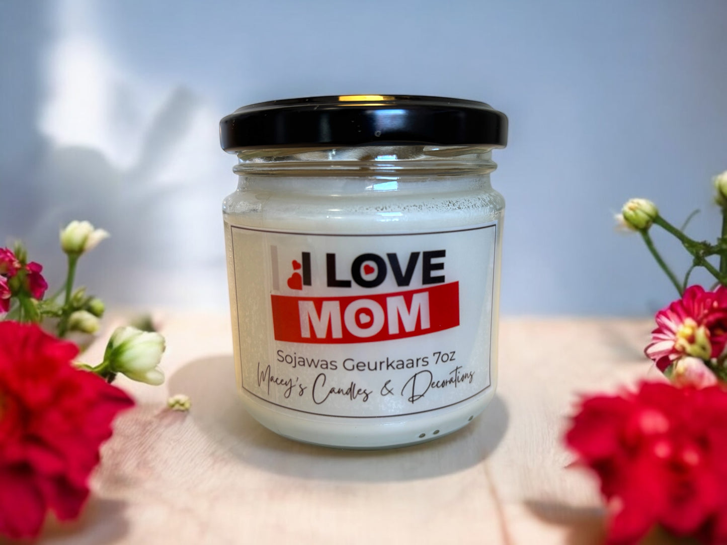 Love You Mom Geurkaars in 5 heerlijke geuren (7oz)