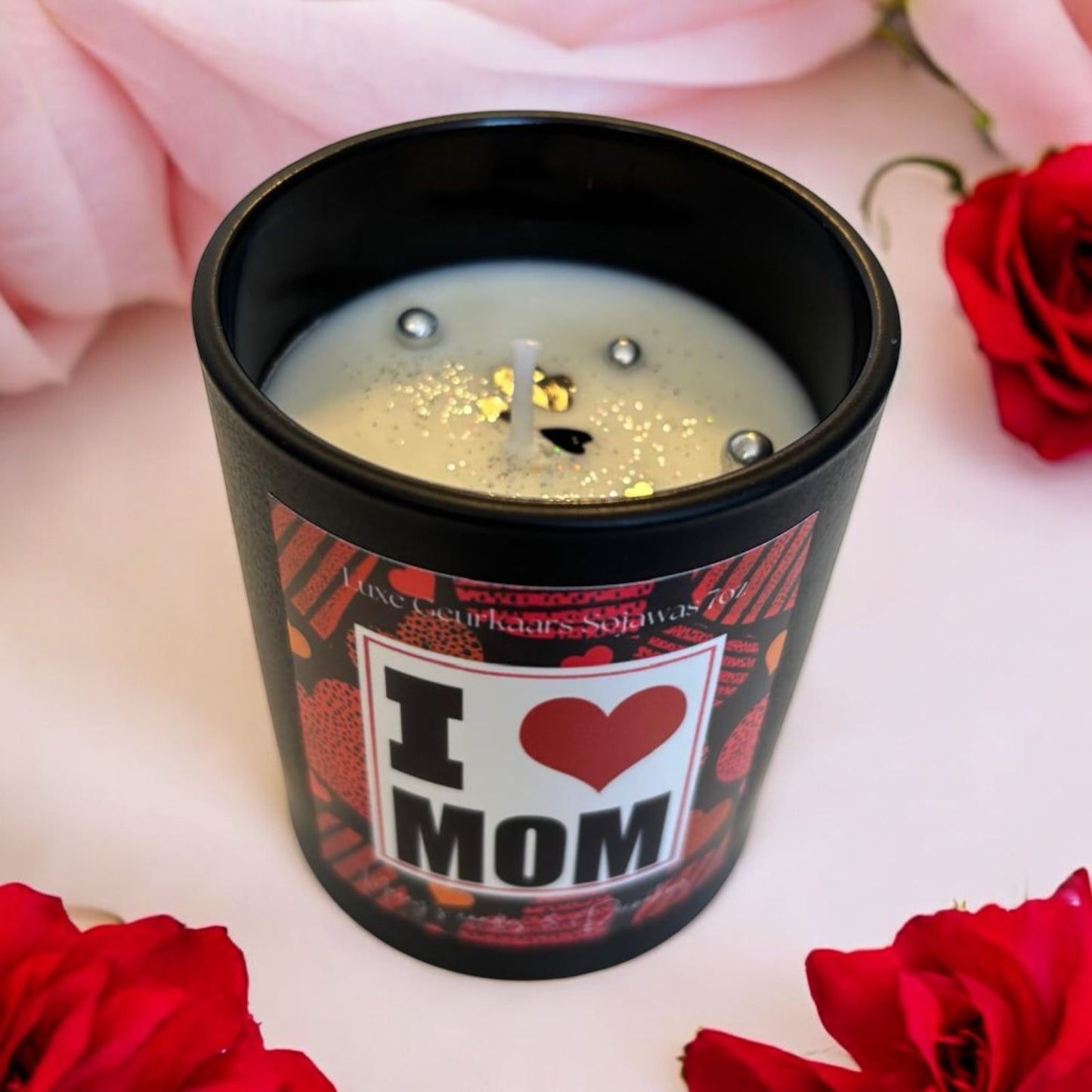 Moederdag I ❤️ MOM Luxe Geurkaars (7oz) 3 verschillende geuren