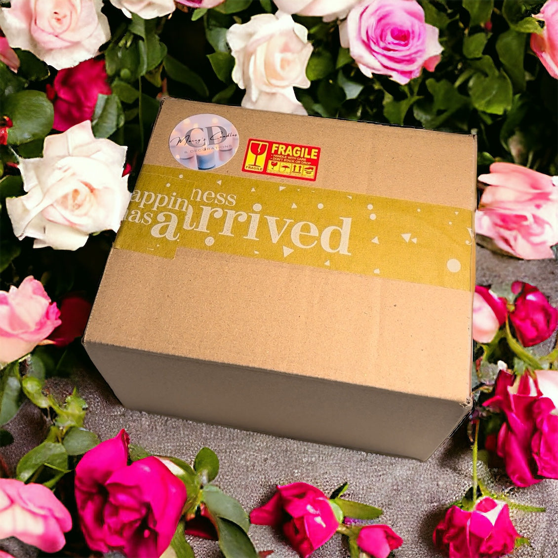 Valentijn mysterie box met kaarsen en waxmelts met een waarde van 18 euro. du