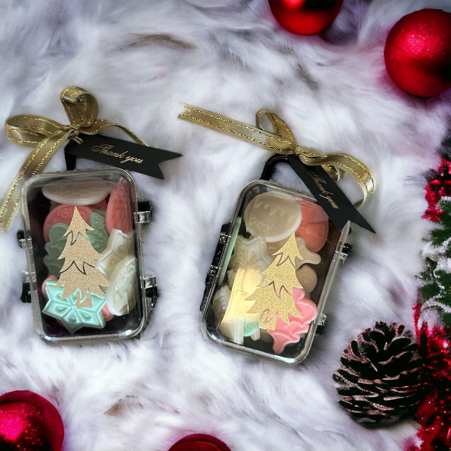 Koffertje met Kerst Wax Melts, Candy Cane