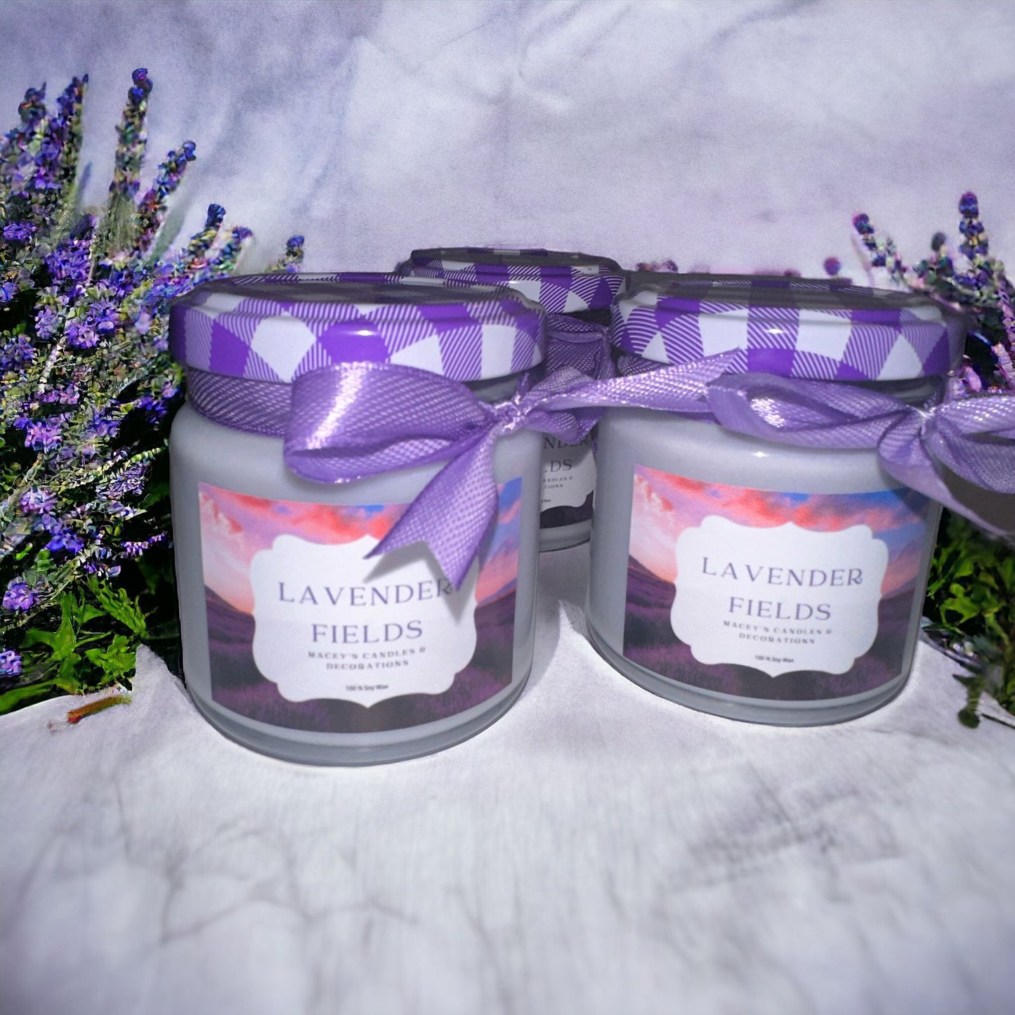 Lavender Fields Kaarsje