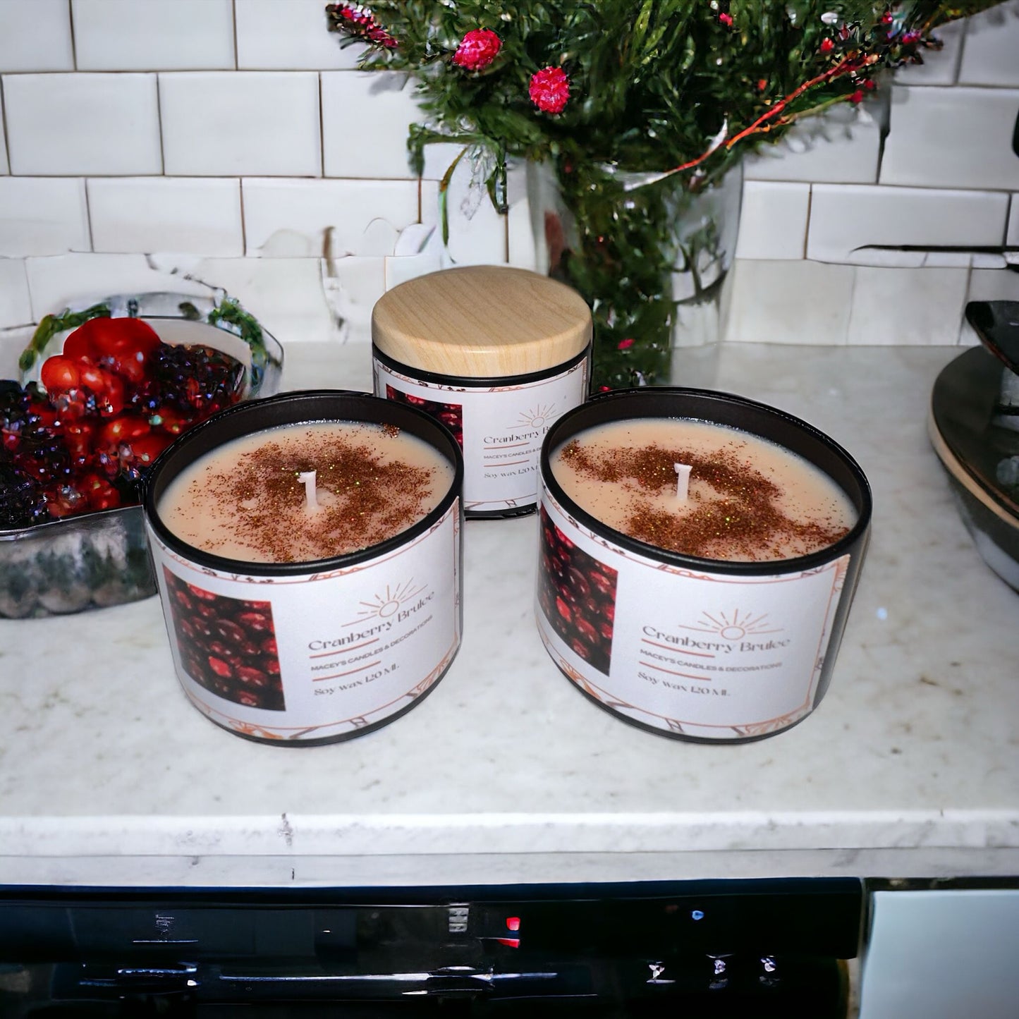 Cranberry Brulee Geurkaarsje 115g