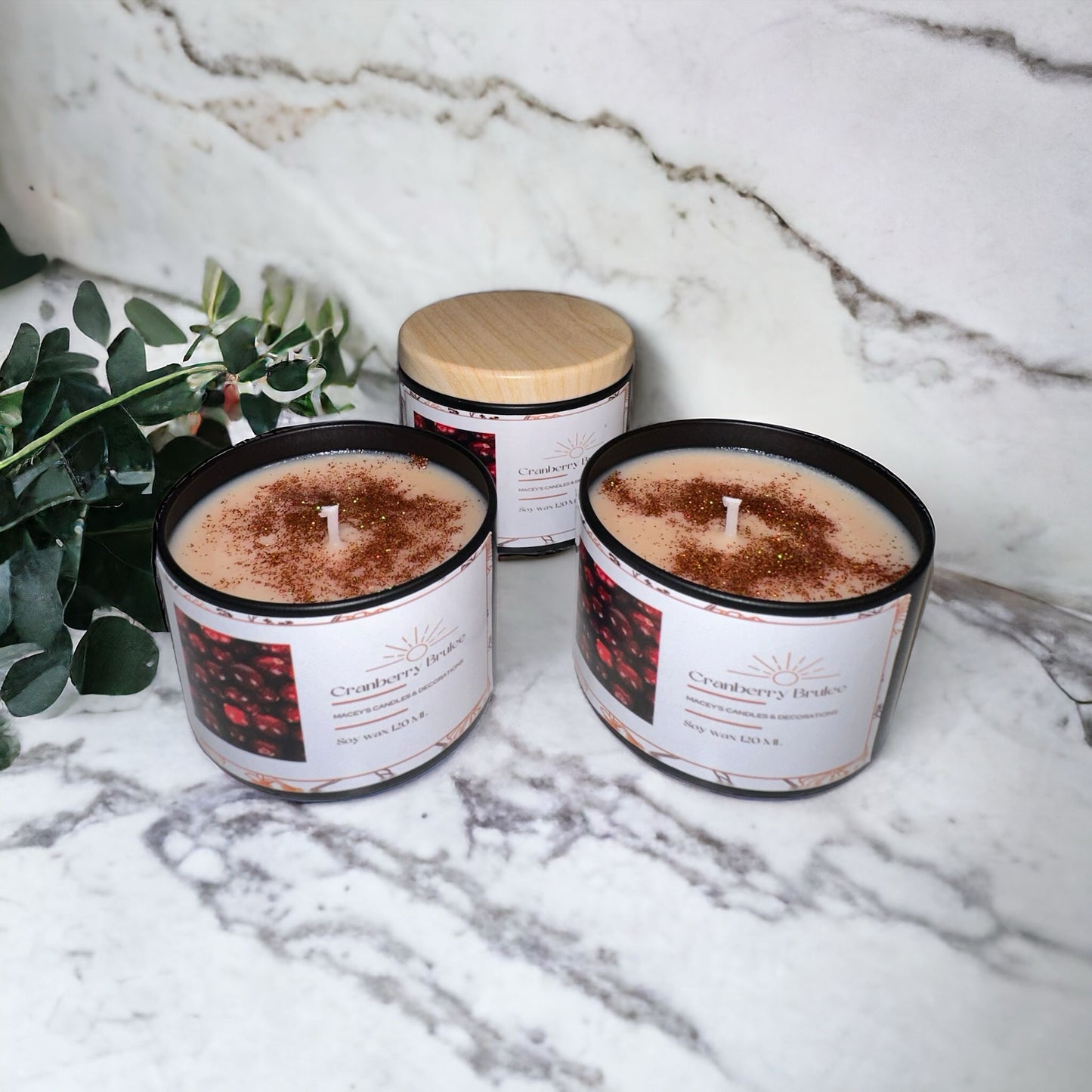 Cranberry Brulee Geurkaarsje 115g