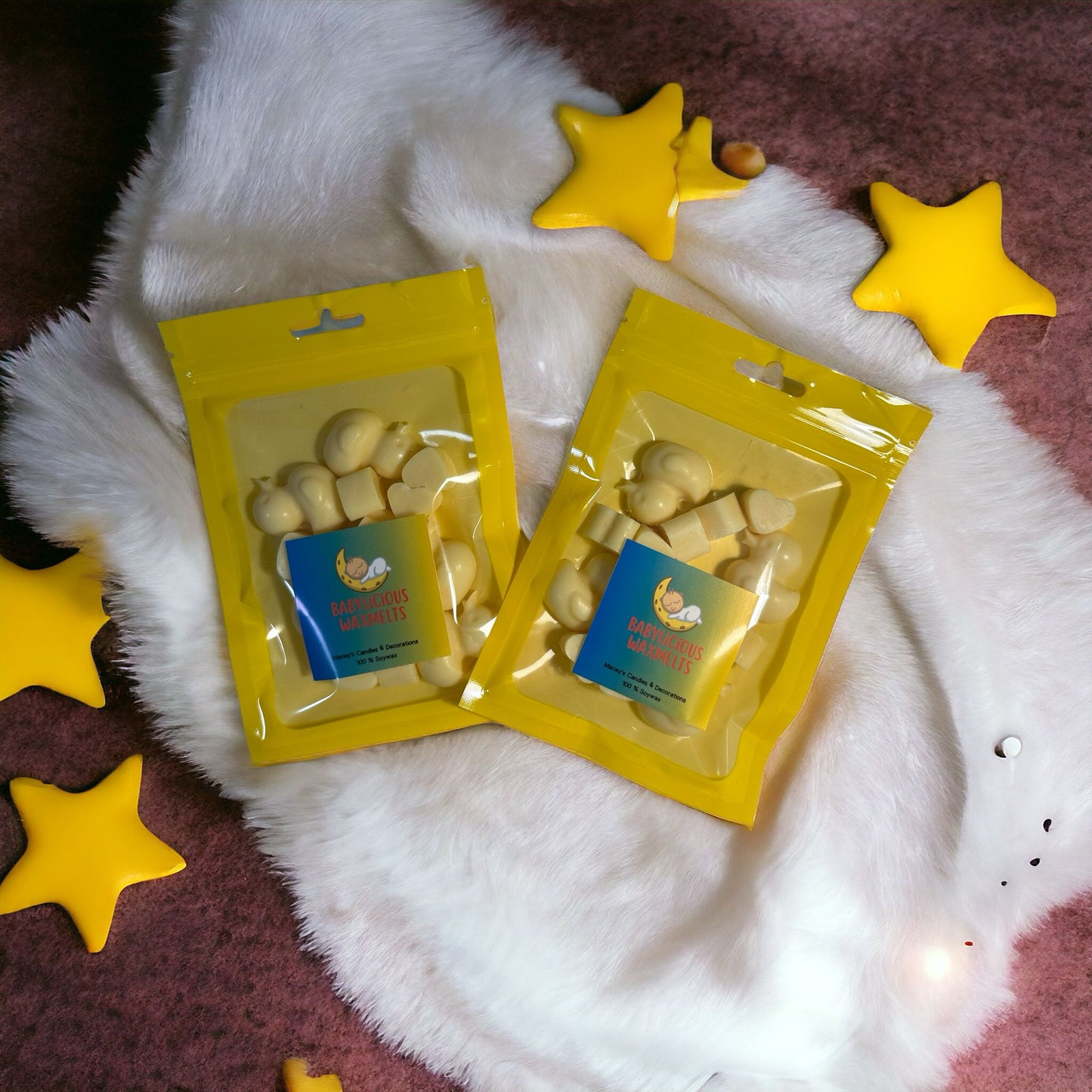 Waxmelts handgemaakt van sojawas in de bekende babypoeder geur 15 stuks in hersluitbare zakje
