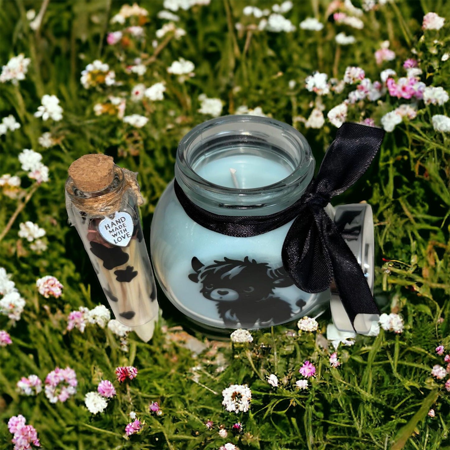 Highlander GeschenkSet Geurkaars & Lucifers 150g Fresh Linen