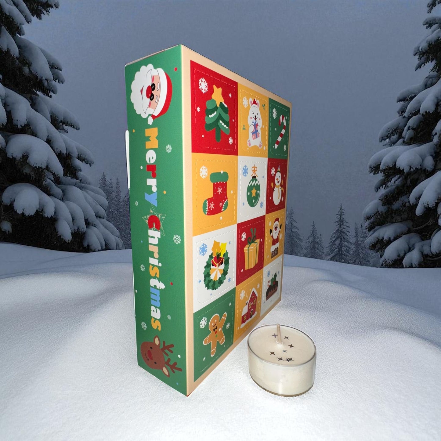 Adventskalender vol winterse geuren (12-Theelichtjes)