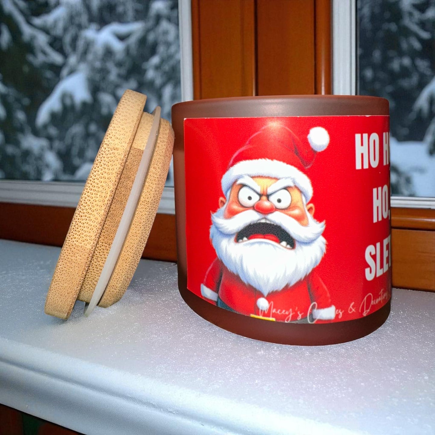 Grove kerstkaars met verborgen teksten (Vanille/Suikerkoekje)