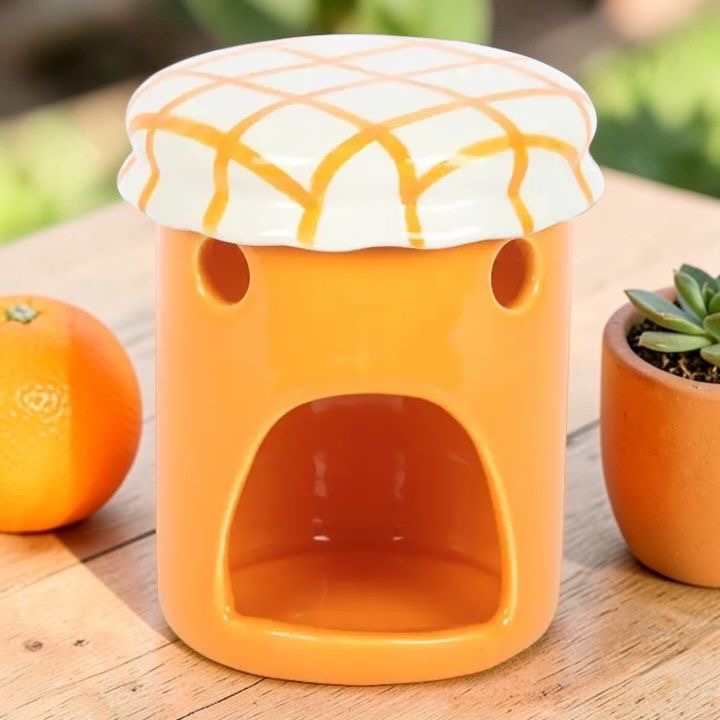 Orange marmalade keramische waxburner