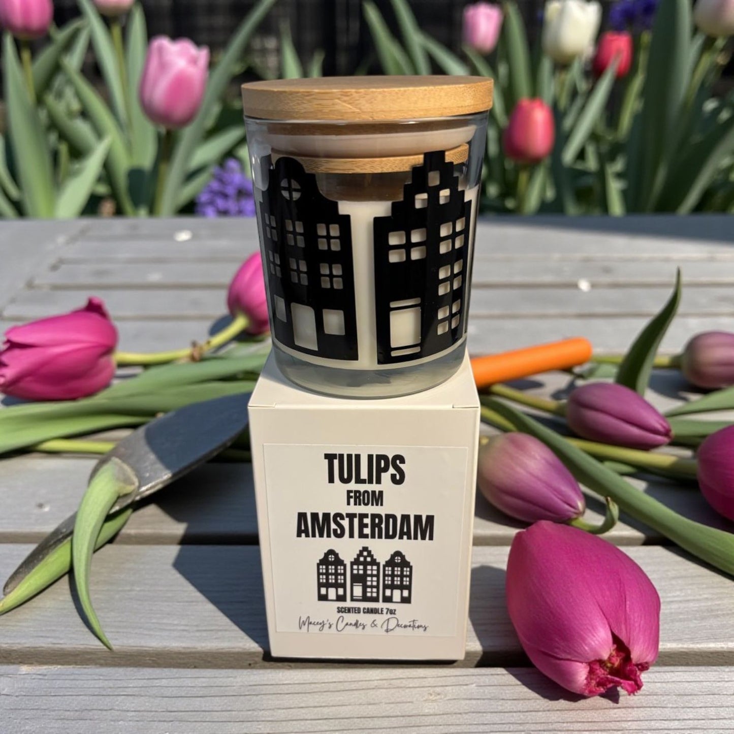 Tulips from Amsterdam Candle – Handgemaakte sojakaars met tulpengeur