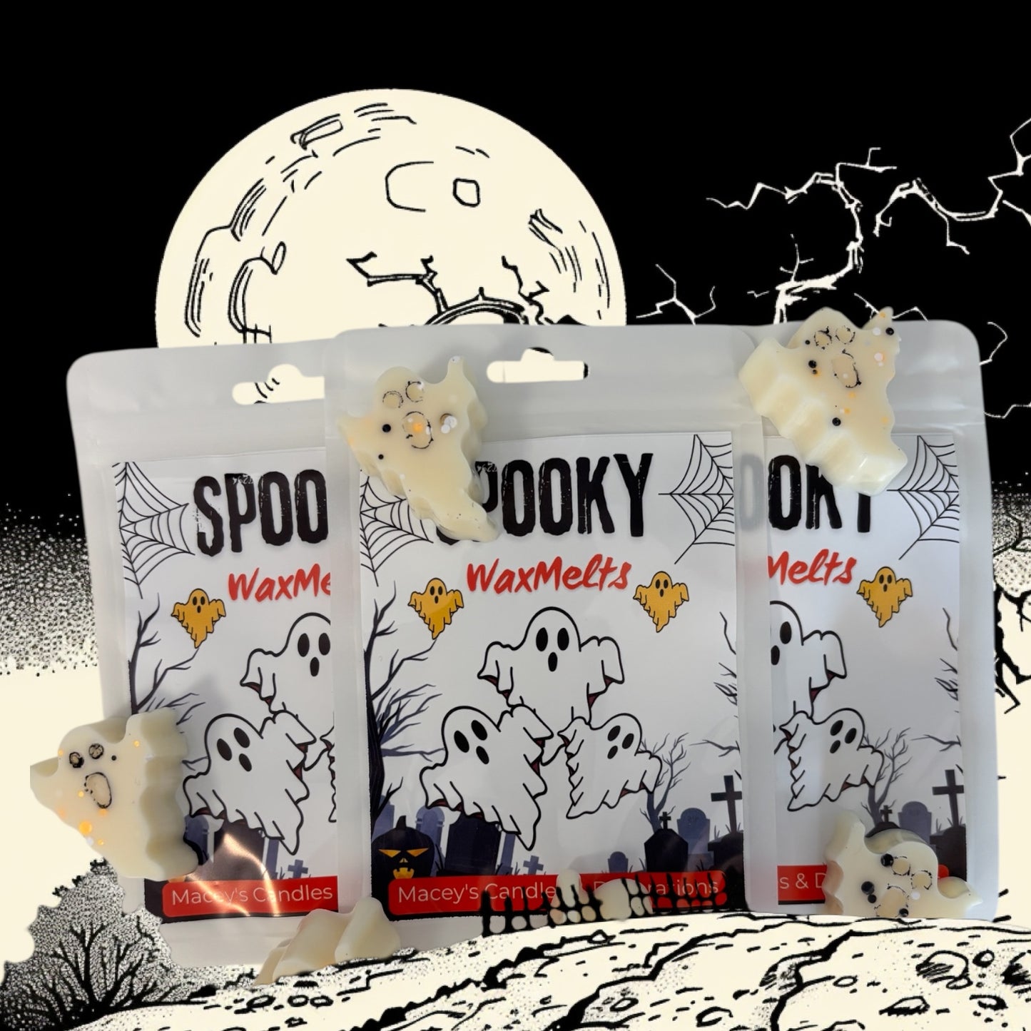 Spooky WaxMelts – Handgemaakte Halloween Spookjes van Sojawas