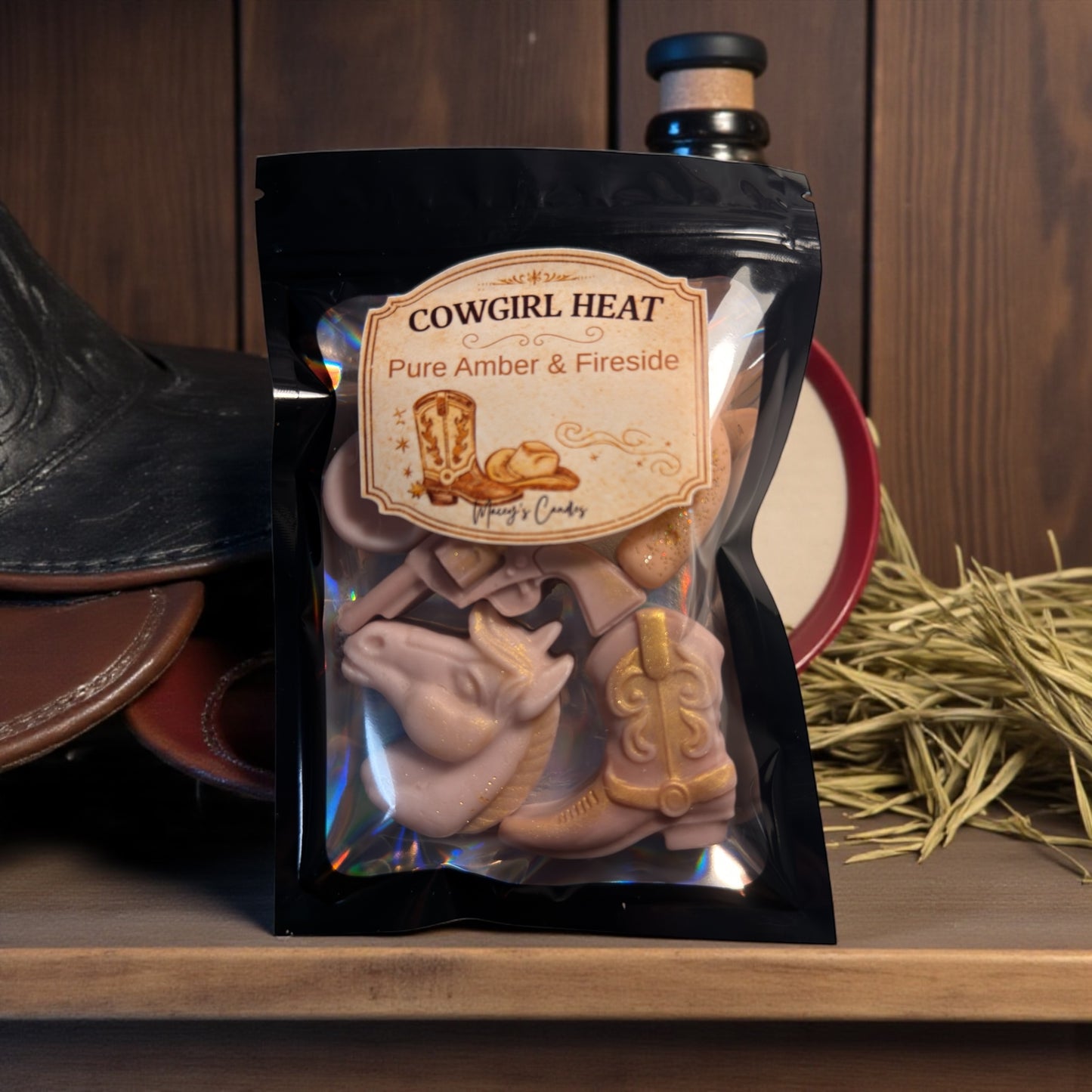 Cowgirl Heat Waxmelts
Pure Amber & Fireside