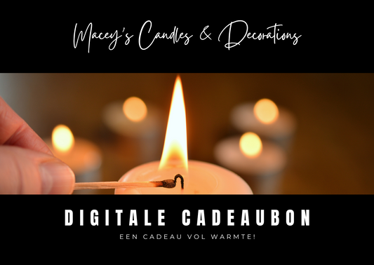 Digitale cadeaubon, geschenk, kerstkado, kadotip, kaarsen cadeaubon 