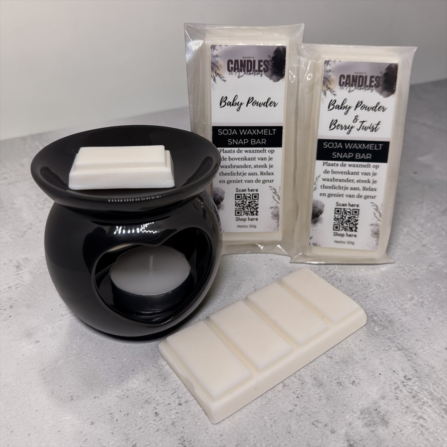 Soja Wax Melts Snap Bar – 50g baby powder | baby powder & berry twist