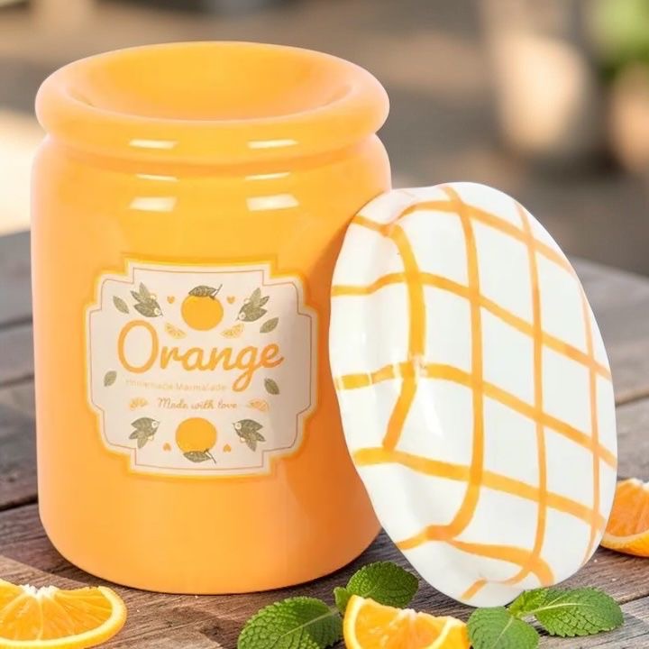 Orange marmalade keramische waxburner