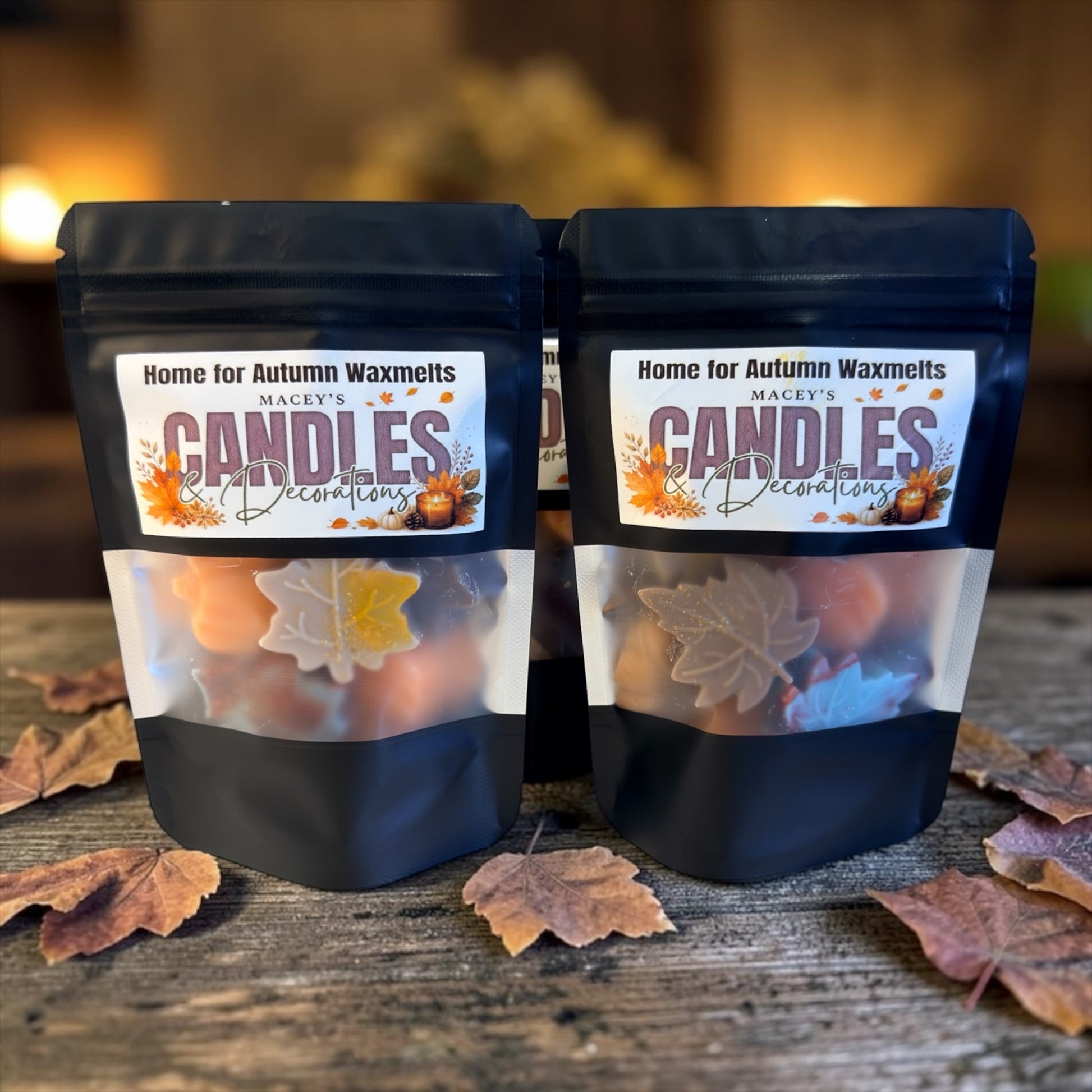 Macey's Candles Home for Autumn waxmelts zakje met keuze uit Sweet Pumpkin, Bakery Mix en Kaneel
