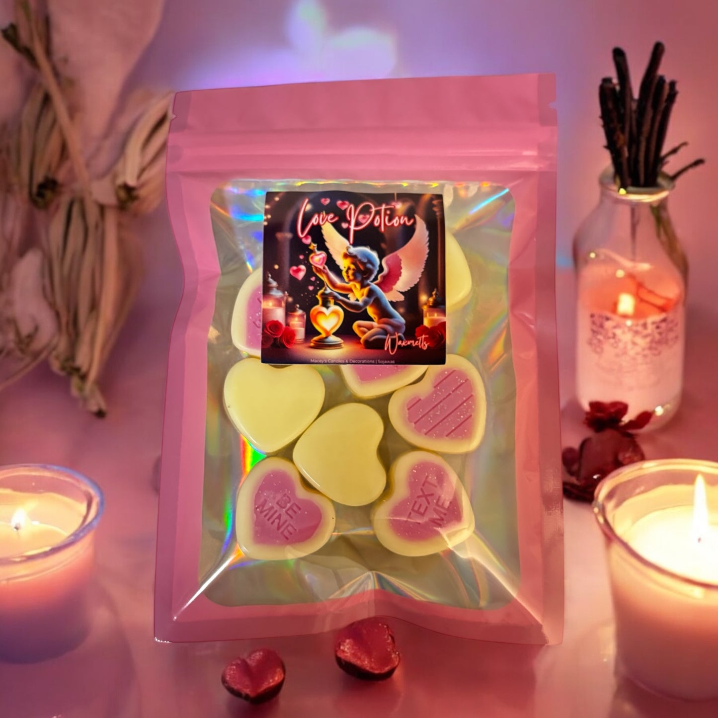 Love Potion Waxmelts 9st. (Roos & Vanille)