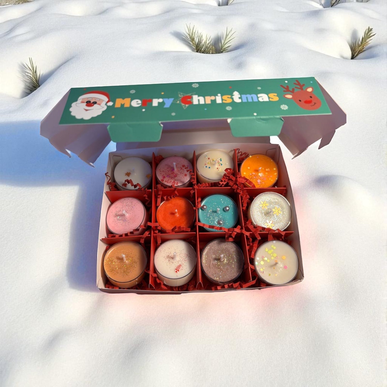 Geurkaarsen adventskalender met 24 verschillende theelicht-geurkaarsen, adventskalender 2025 theelichtjes, geurtheelichtjes Kerstmis Geurkaarsen adventskalender met 24 verschillende theelicht-geurkaarsen, adventskalender 2025 theelichtjes, geurtheelichtjes Kerstmis