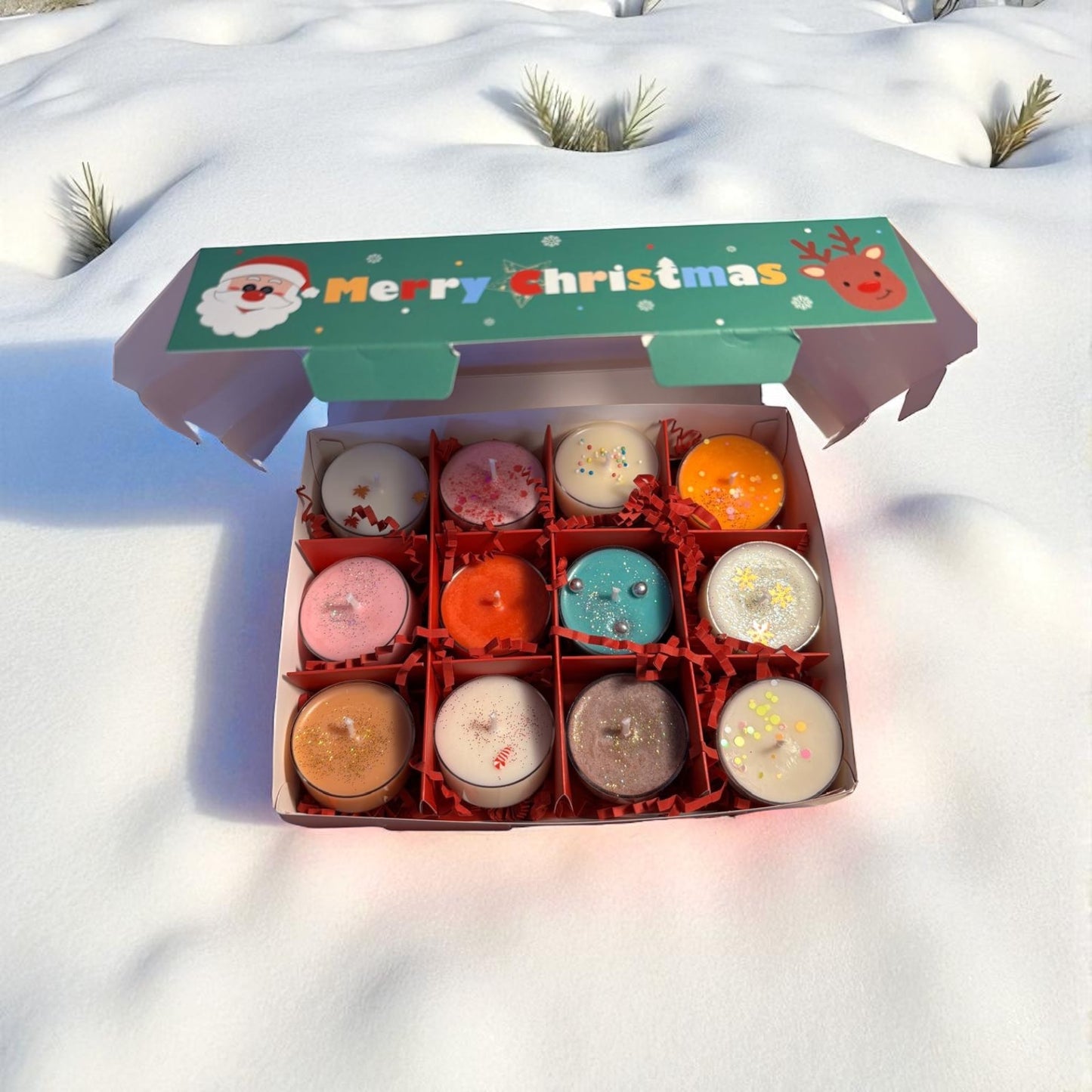 Adventskalender vol winterse geuren (12-Theelichtjes)