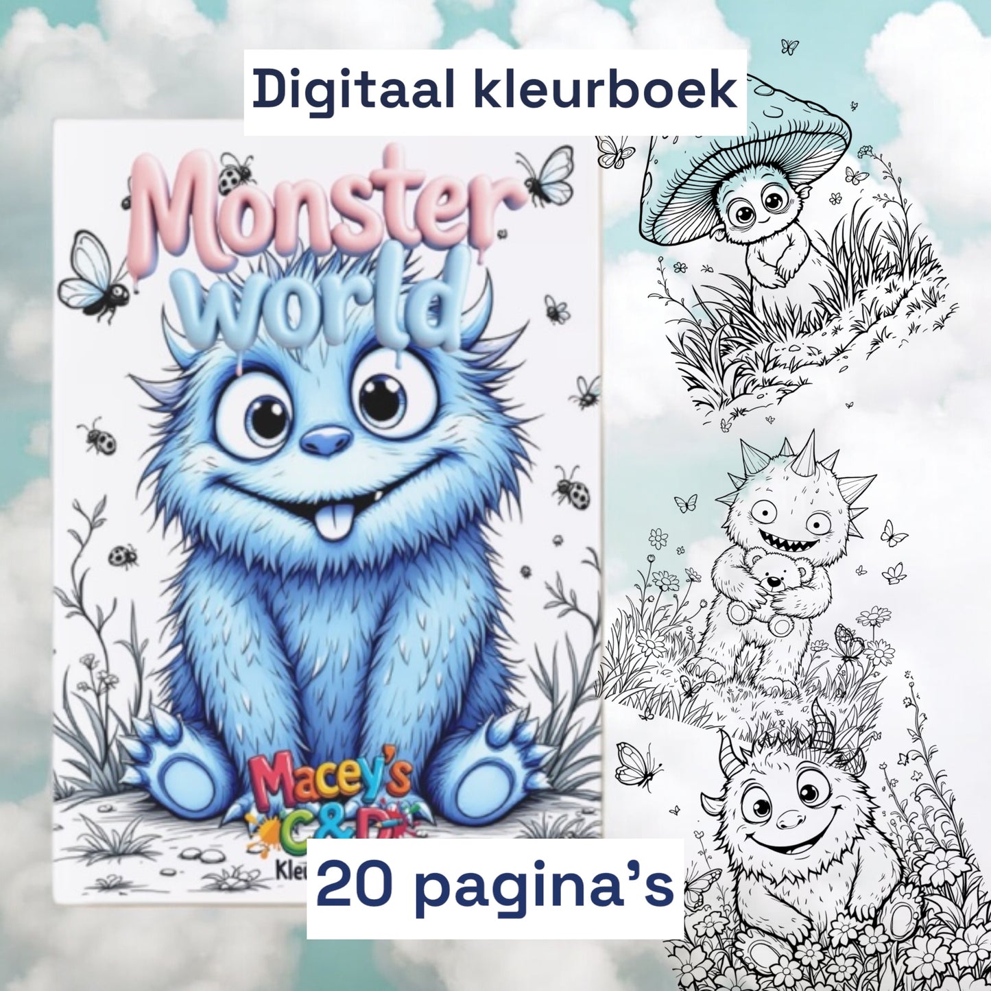 Digitaal kleurboek | gemaakt door Macey’s Candles & Decorations 20 pagina’s 